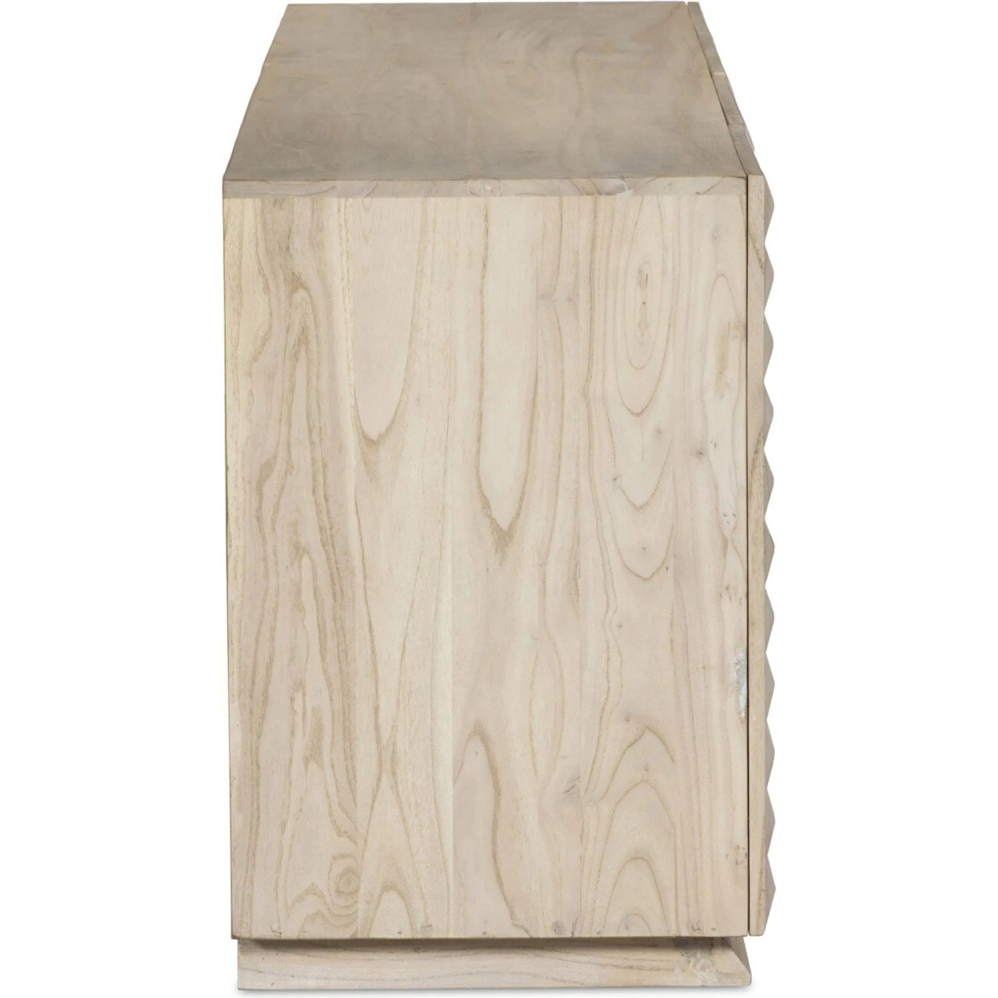 Tussac Media Console by Four Hands in matte brown neem. Made from solid neem wood in a transitional style.