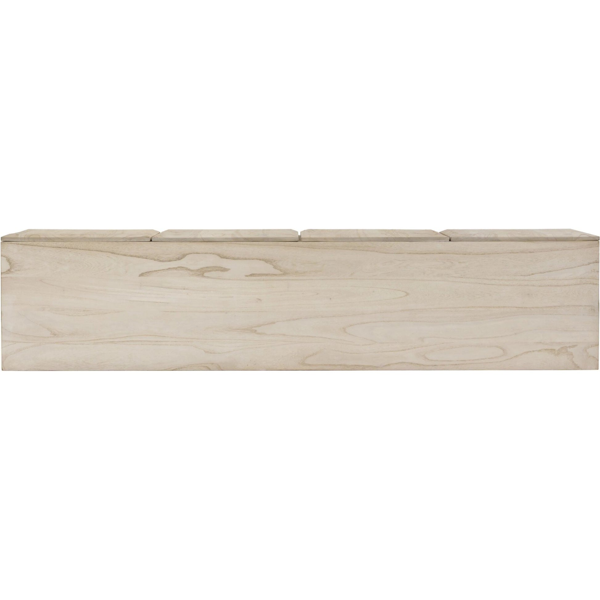 Tussac Media Console by Four Hands in matte brown neem. Made from solid neem wood in a transitional style.