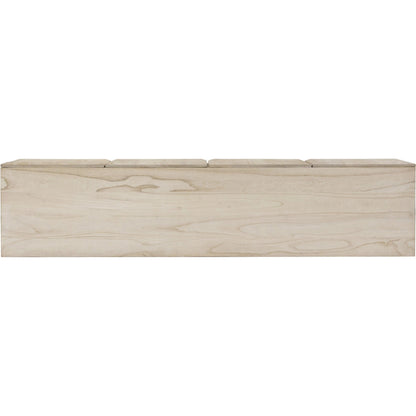Tussac Media Console by Four Hands in matte brown neem. Made from solid neem wood in a transitional style.