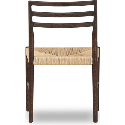 Glenmore Woven Dining Chair by Four Hands. Made from solid oak, rush in a modern style.