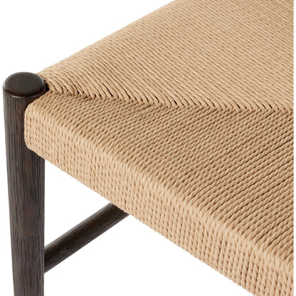 Glenmore Woven Dining Chair by Four Hands. Made from solid oak, rush in a modern style.