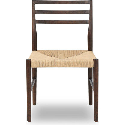 Glenmore Woven Dining Chair by Four Hands. Made from solid oak, rush in a modern style.