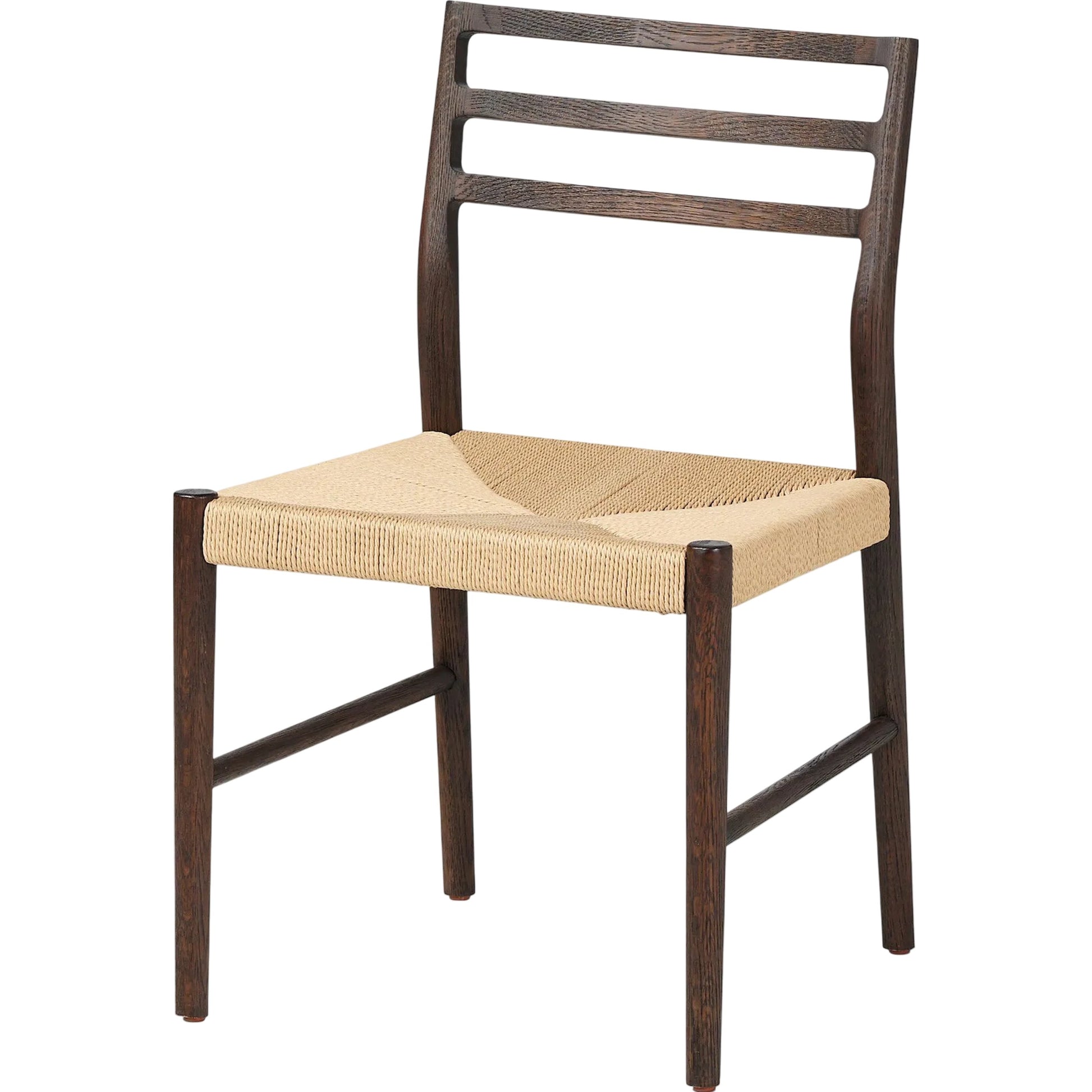 Glenmore Woven Dining Chair by Four Hands. Made from solid oak, rush in a modern style.