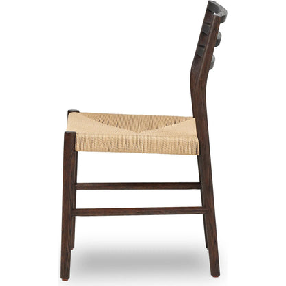 Glenmore Woven Dining Chair by Four Hands. Made from solid oak, rush in a modern style.