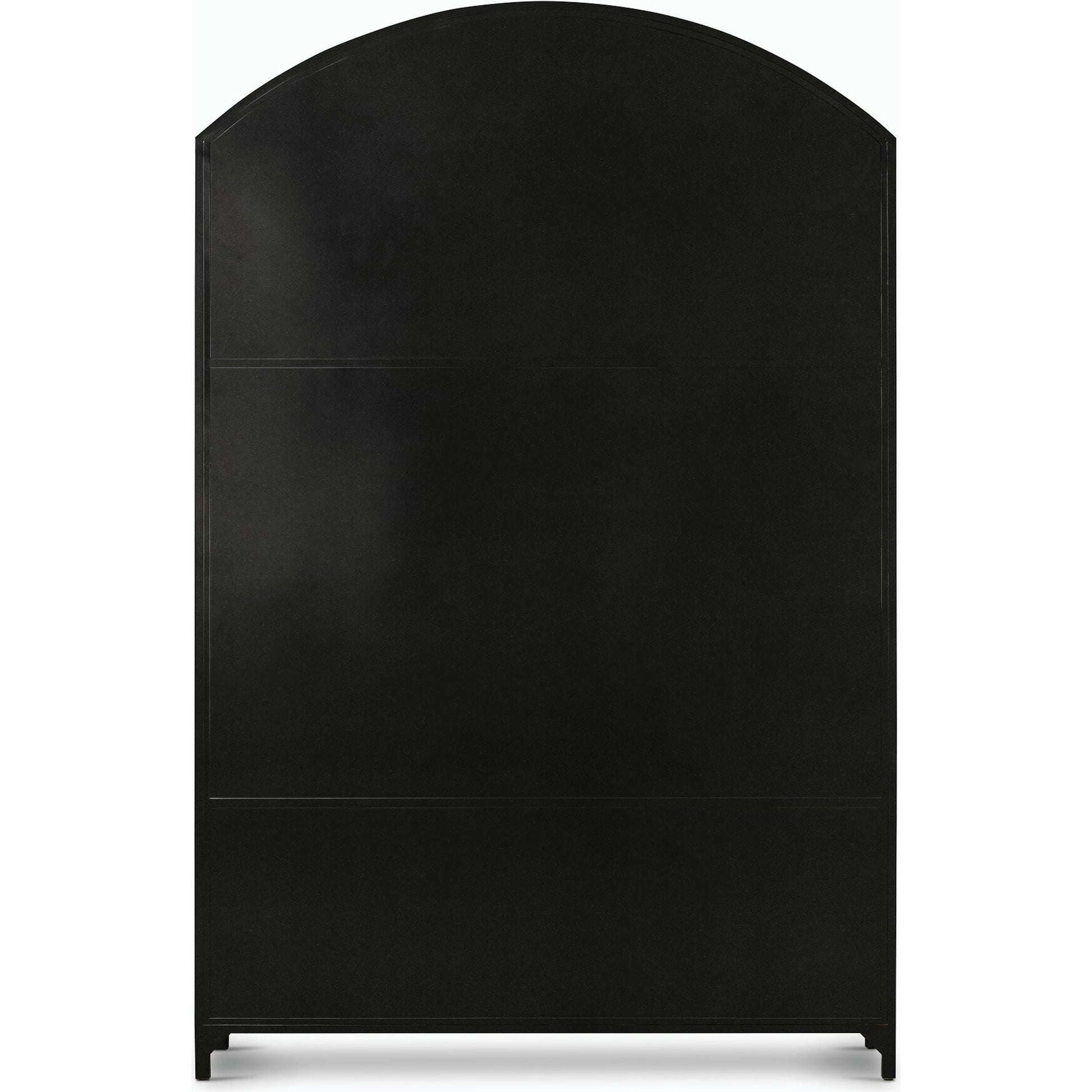 Belmont Wide Metal Cabinet by Four Hands in black. Made from iron in a modern style.