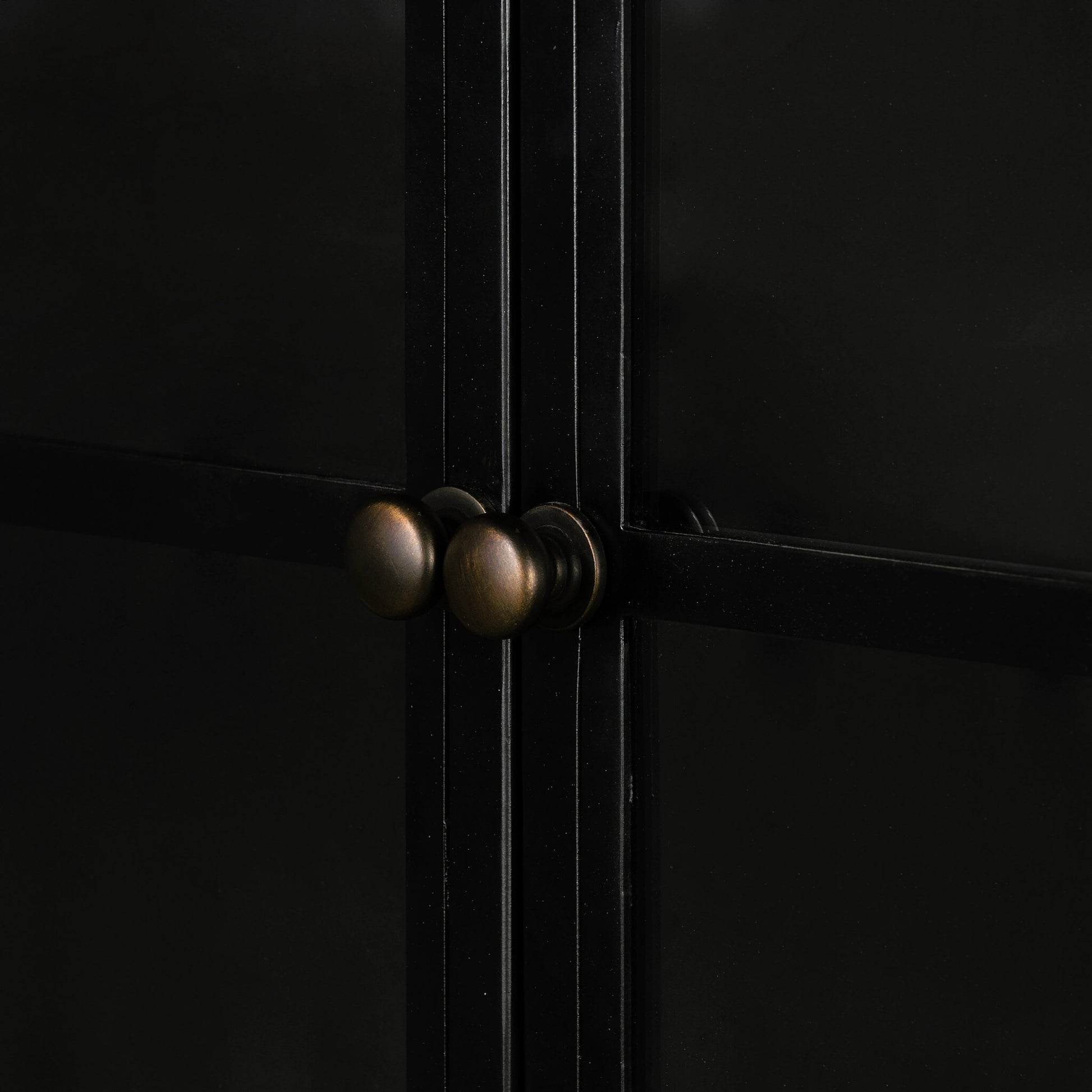 Belmont Wide Metal Cabinet by Four Hands in black. Made from iron in a modern style.