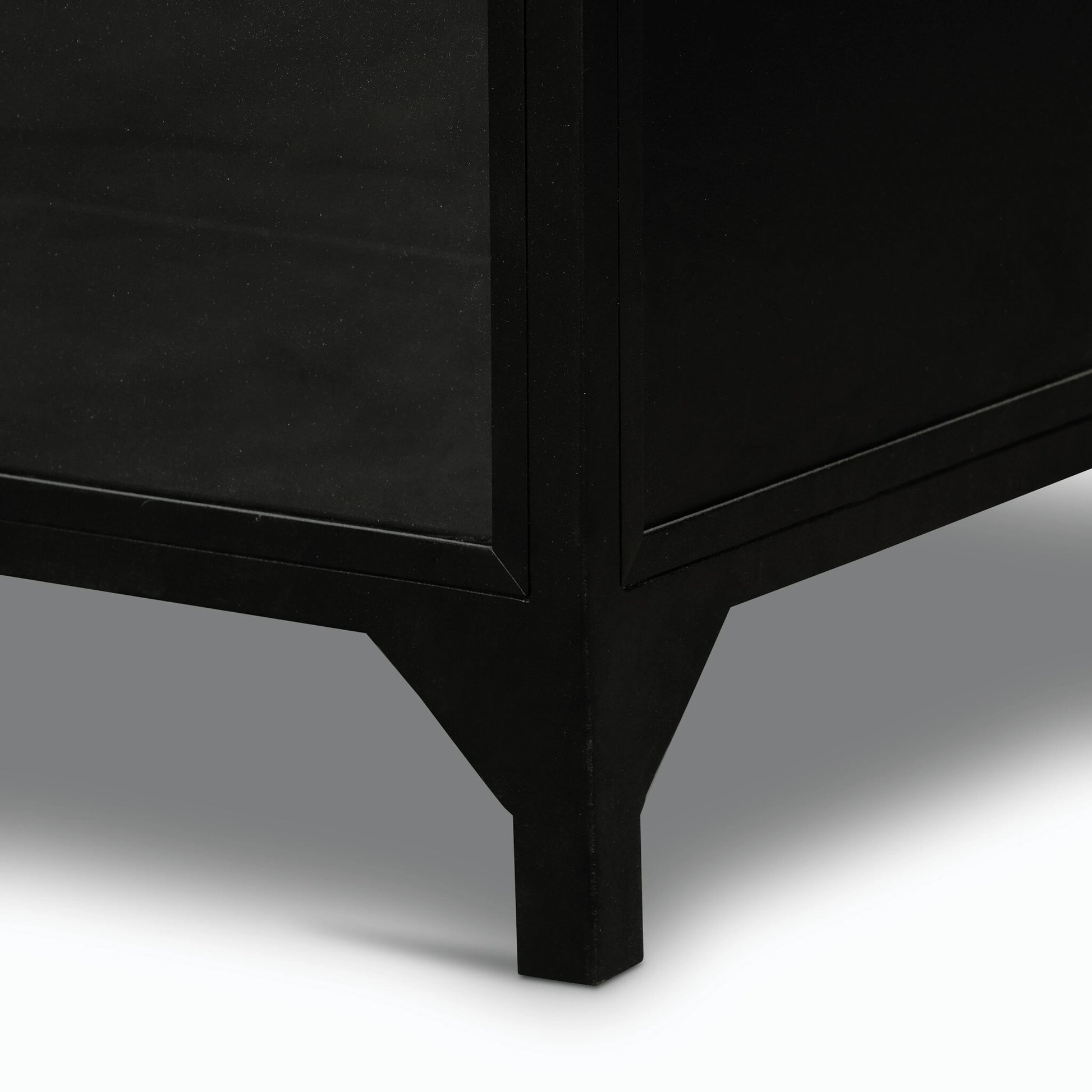 Belmont Wide Metal Cabinet by Four Hands in black. Made from iron in a modern style.