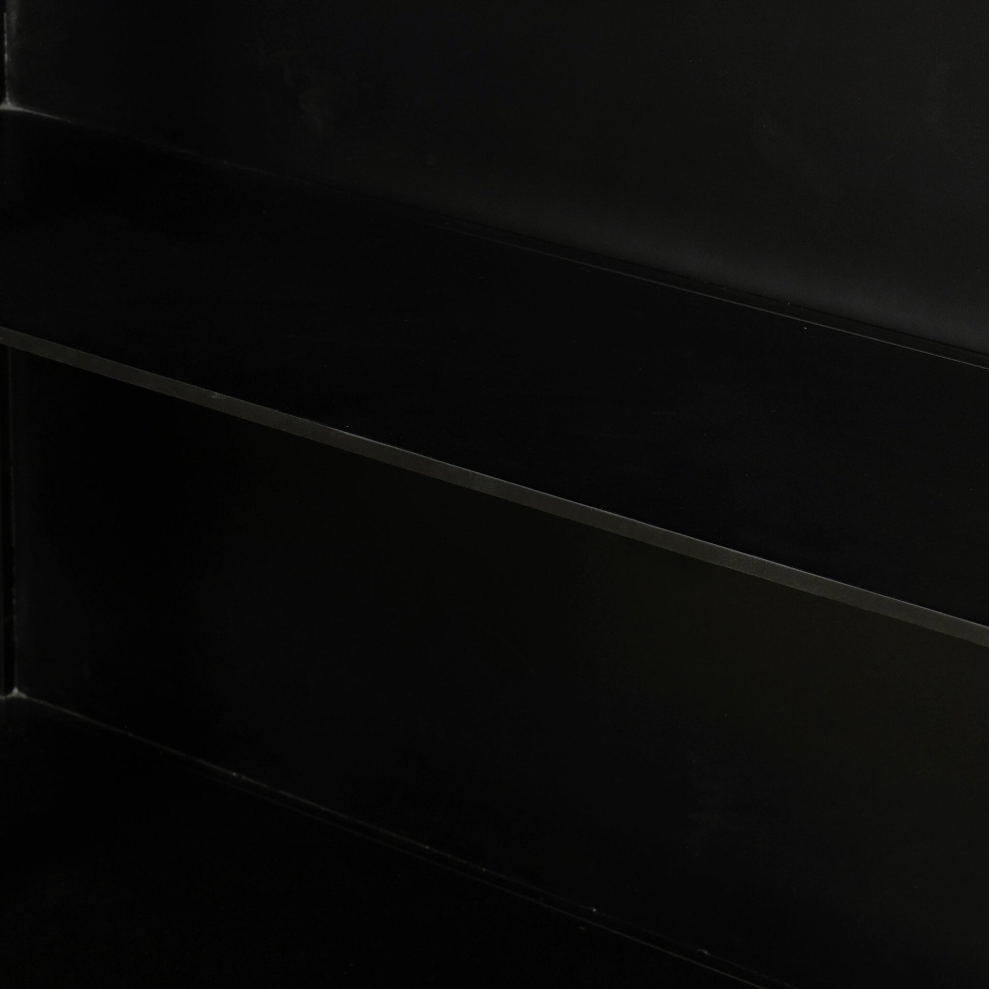 Belmont Wide Metal Cabinet by Four Hands in black. Made from iron in a modern style.