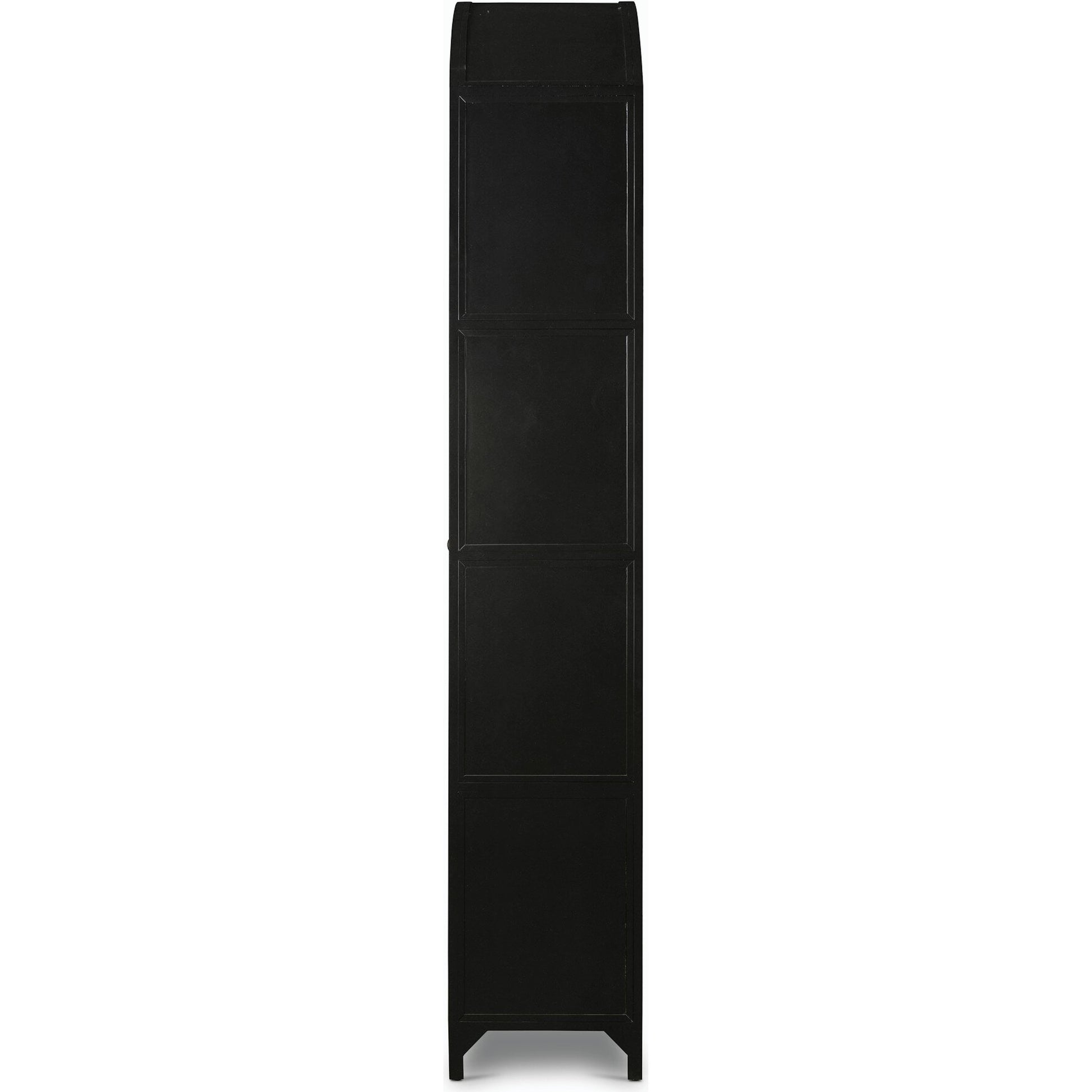 Belmont Wide Metal Cabinet by Four Hands in black. Made from iron in a modern style.