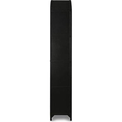 Belmont Wide Metal Cabinet by Four Hands in black. Made from iron in a modern style.