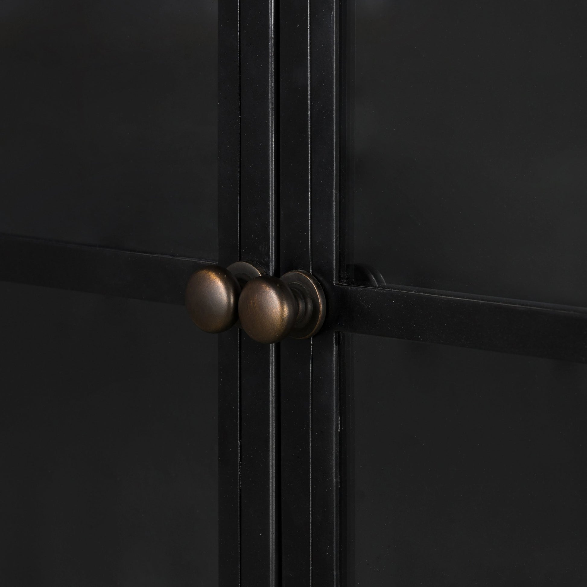 Belmont Wide Metal Cabinet by Four Hands in black. Made from iron in a modern style.