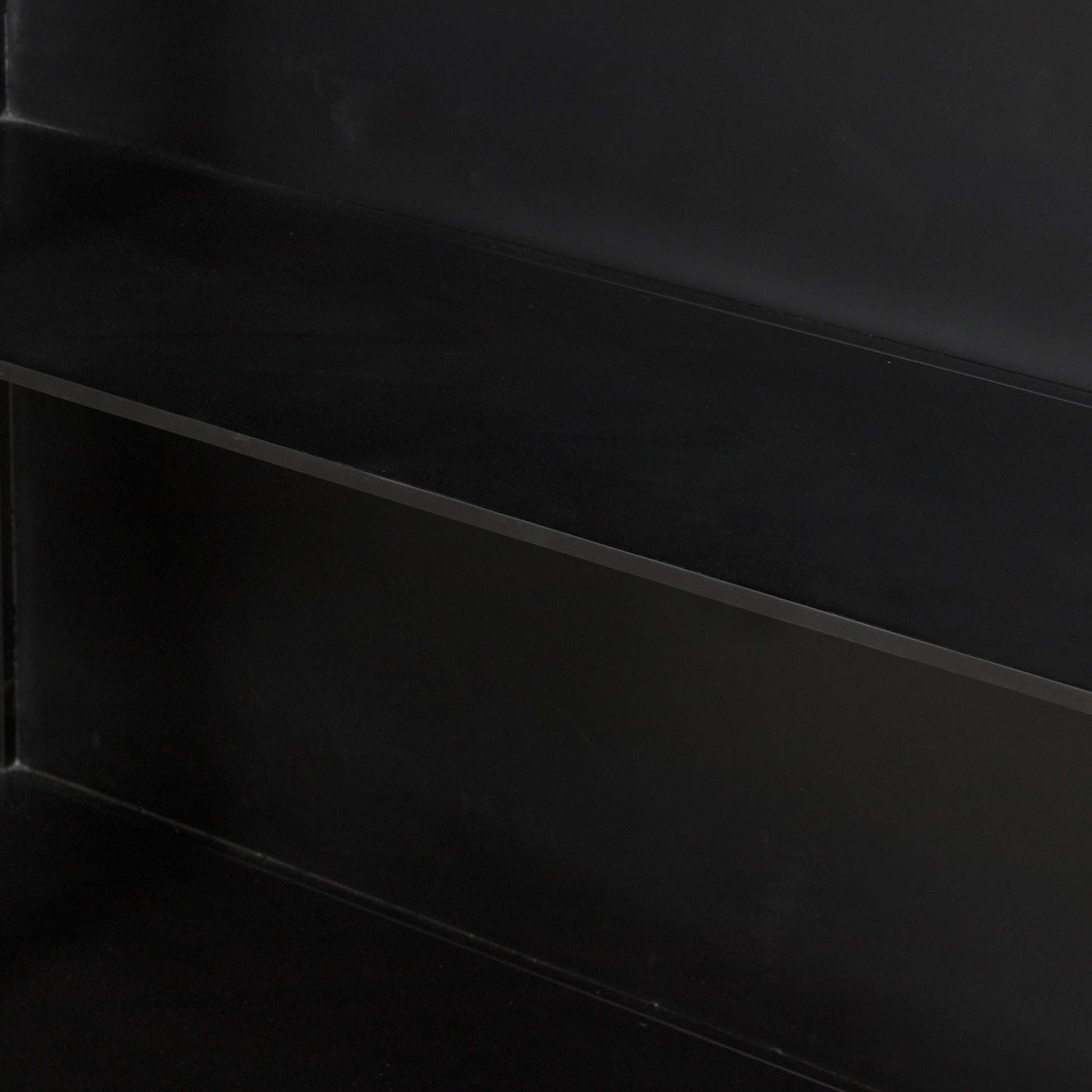 Belmont Wide Metal Cabinet by Four Hands in black. Made from iron in a modern style.