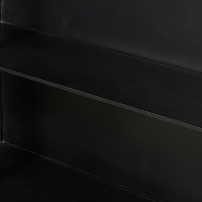 Belmont Wide Metal Cabinet by Four Hands in black. Made from iron in a modern style.