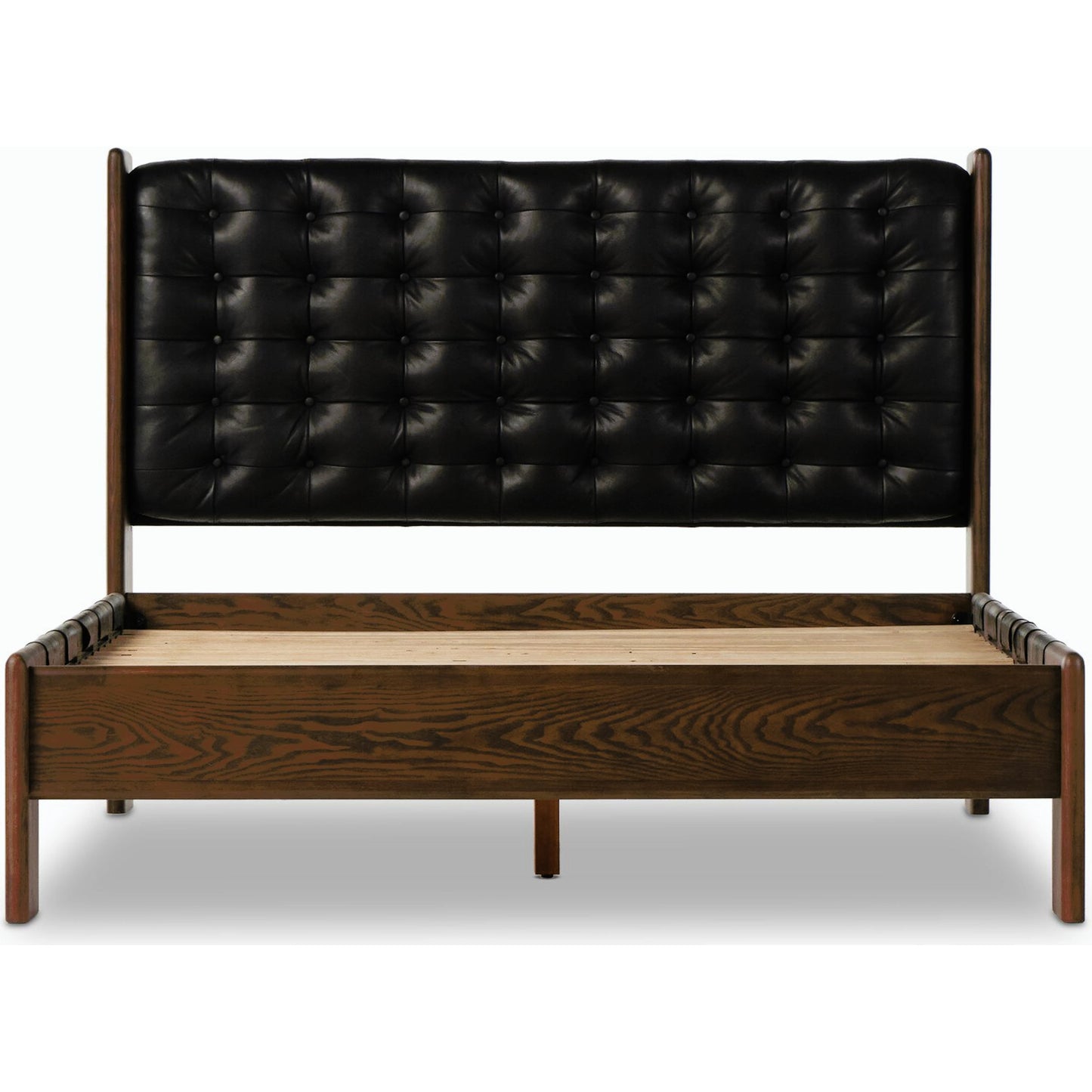 008 SI-2001420 | Additional Silo | Halston Bed by Four Hands. Made from top grain leather, solid ash, ash veneer in a modern style.