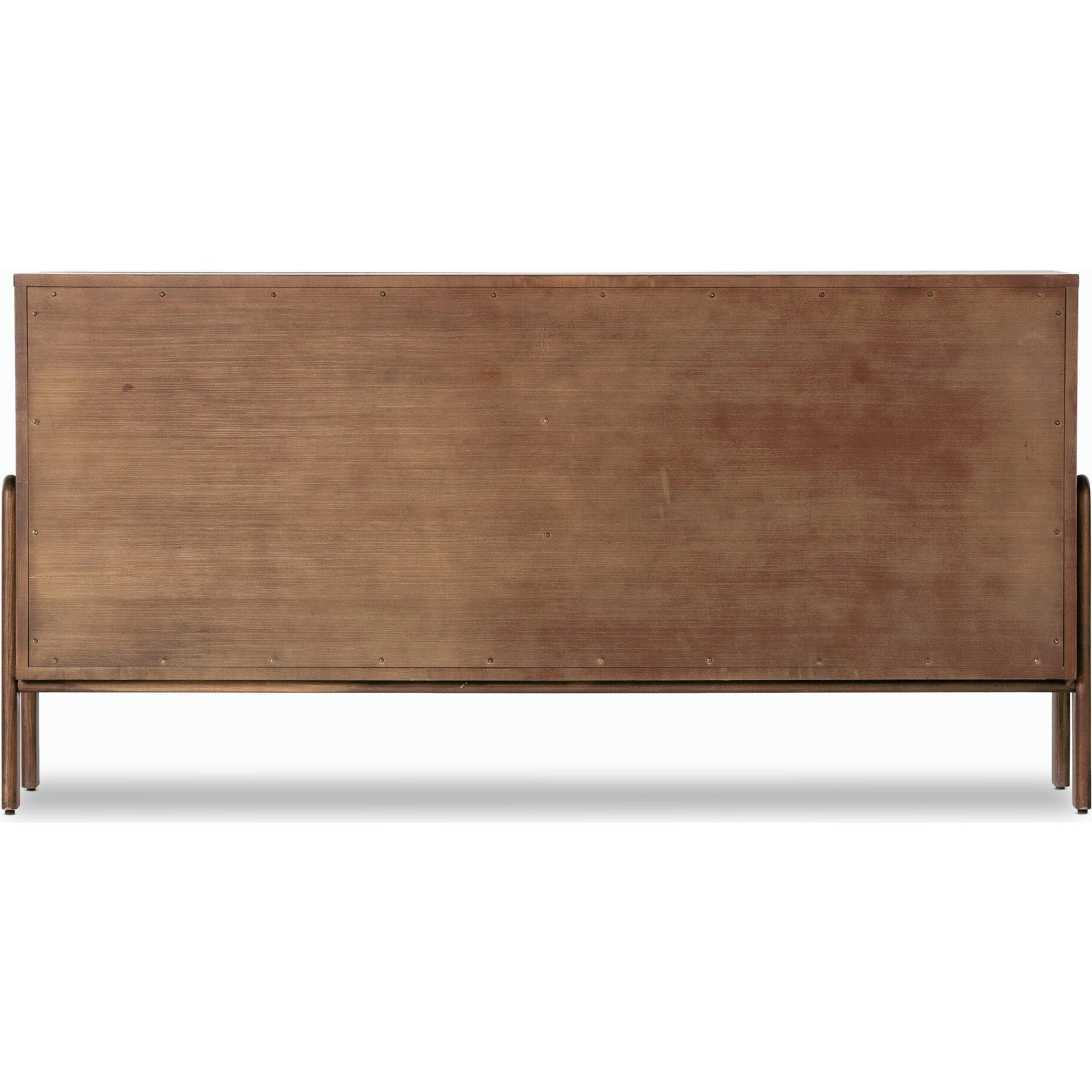 Halston 6 Drawer Dresser by Four Hands in terra brown ash. Made from solid ash, ash veneer, top grain leather in a modern style.