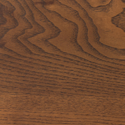Halston 6 Drawer Dresser by Four Hands in terra brown ash. Made from solid ash, ash veneer, top grain leather in a modern style.