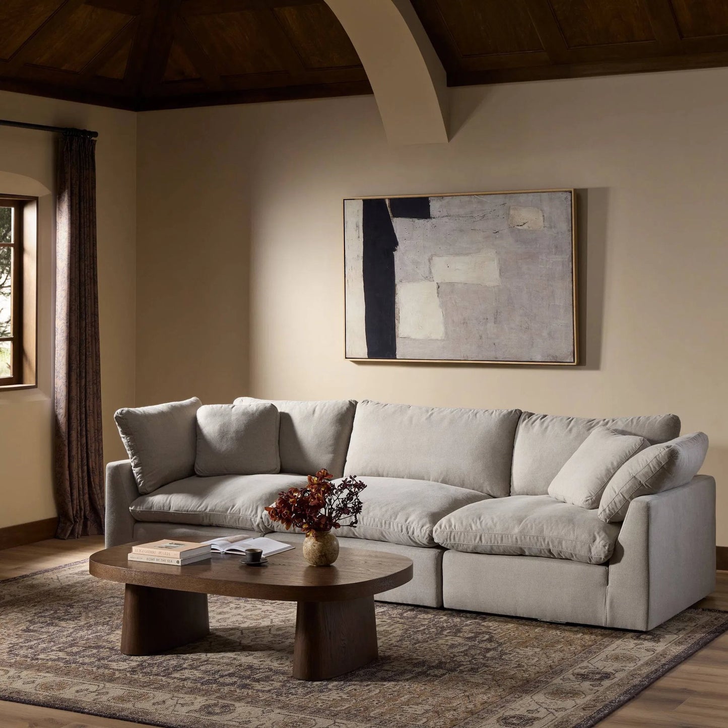 021 SI-1800117 | Lifestyle | Stevie 3-Piece Sectional Sofa by Four Hands. Made from unique in a modern style.