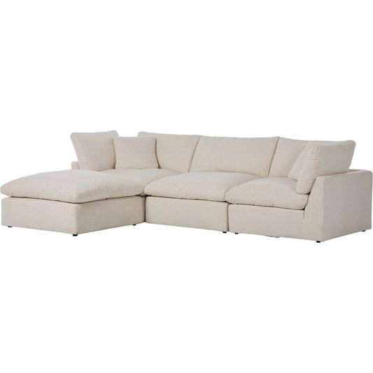 Stevie 3-Piece Sectional W/ Ottoman by Four Hands. Made from unique in a transitional style.