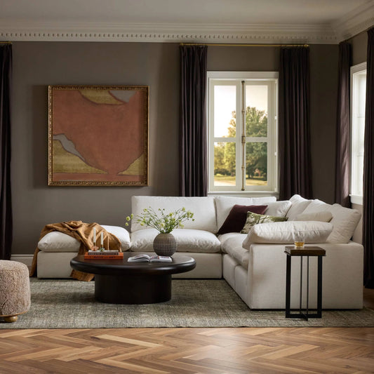 Stevie 4-Piece Sectional W/ Ottoman by Four Hands. Made from unique in a modern style.