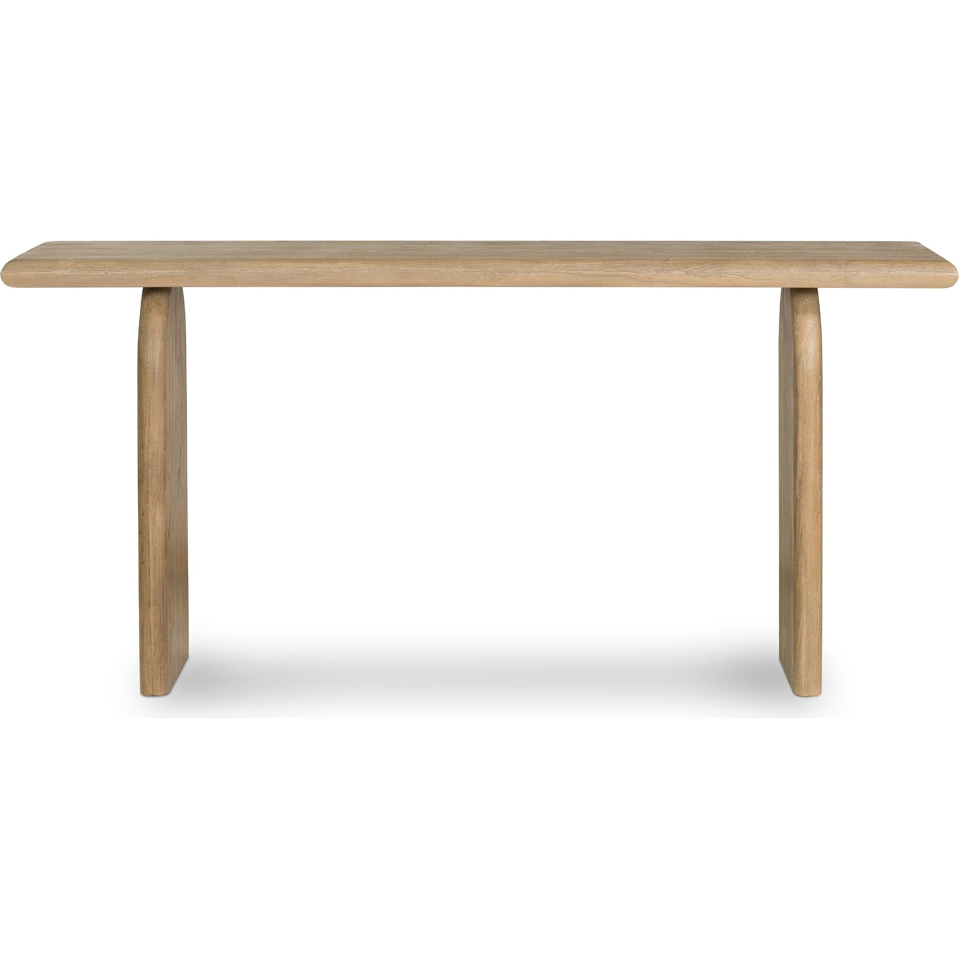 Sorrento Console Table by Four Hands in aged drift mindi. Made from mindi solid in a modern style.