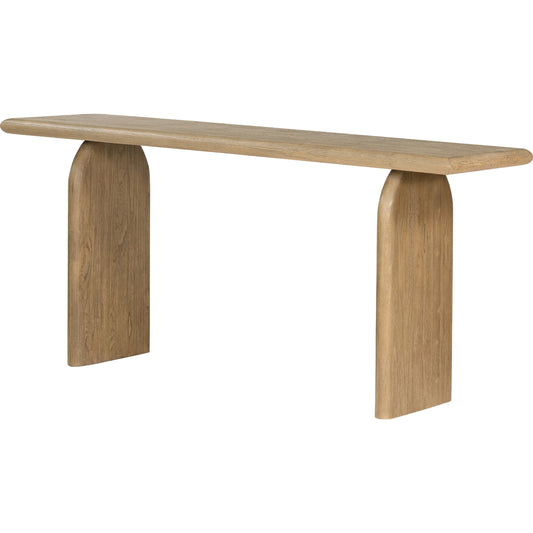 Sorrento Console Table by Four Hands in aged drift mindi. Made from mindi solid in a modern style.