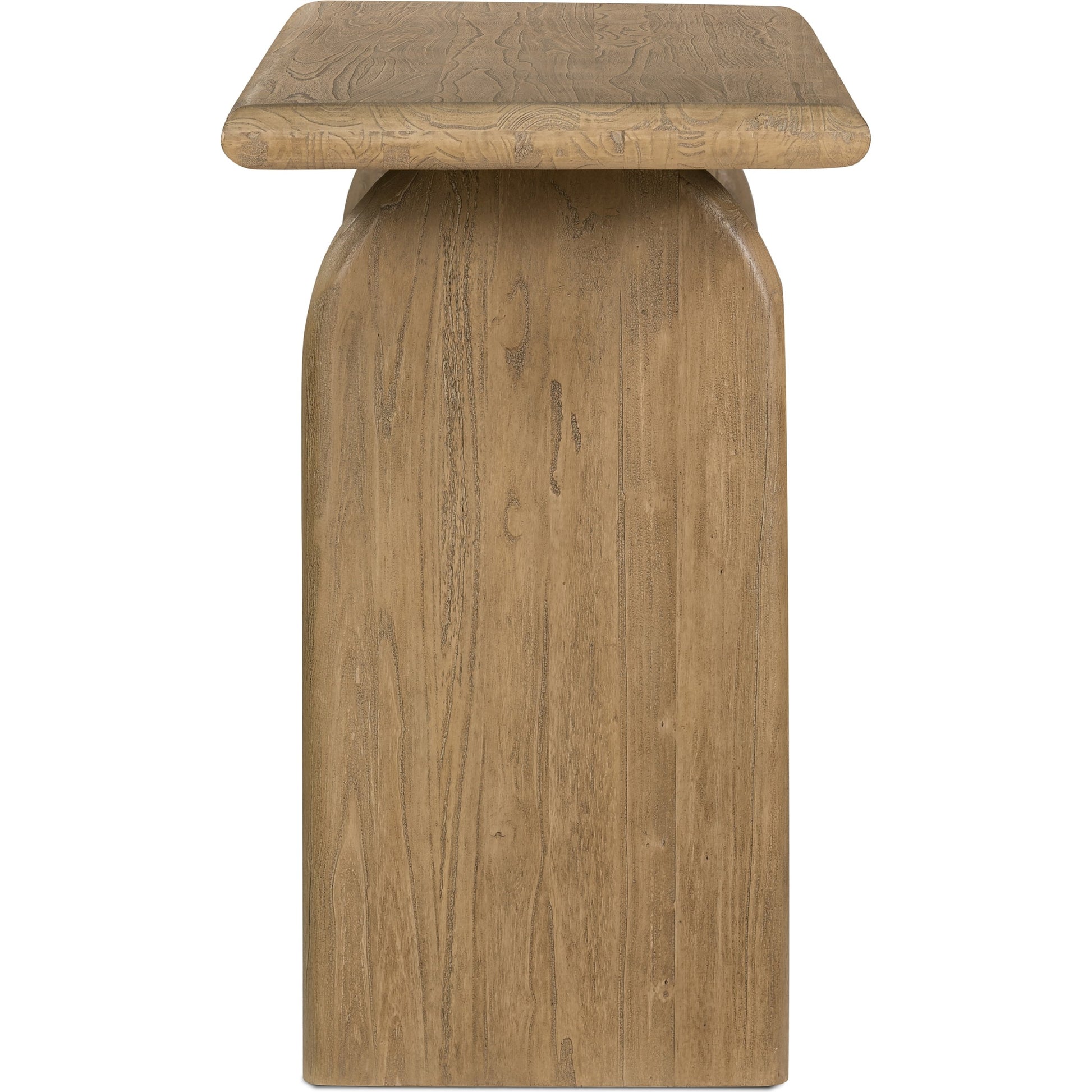 Sorrento Console Table by Four Hands in aged drift mindi. Made from mindi solid in a modern style.