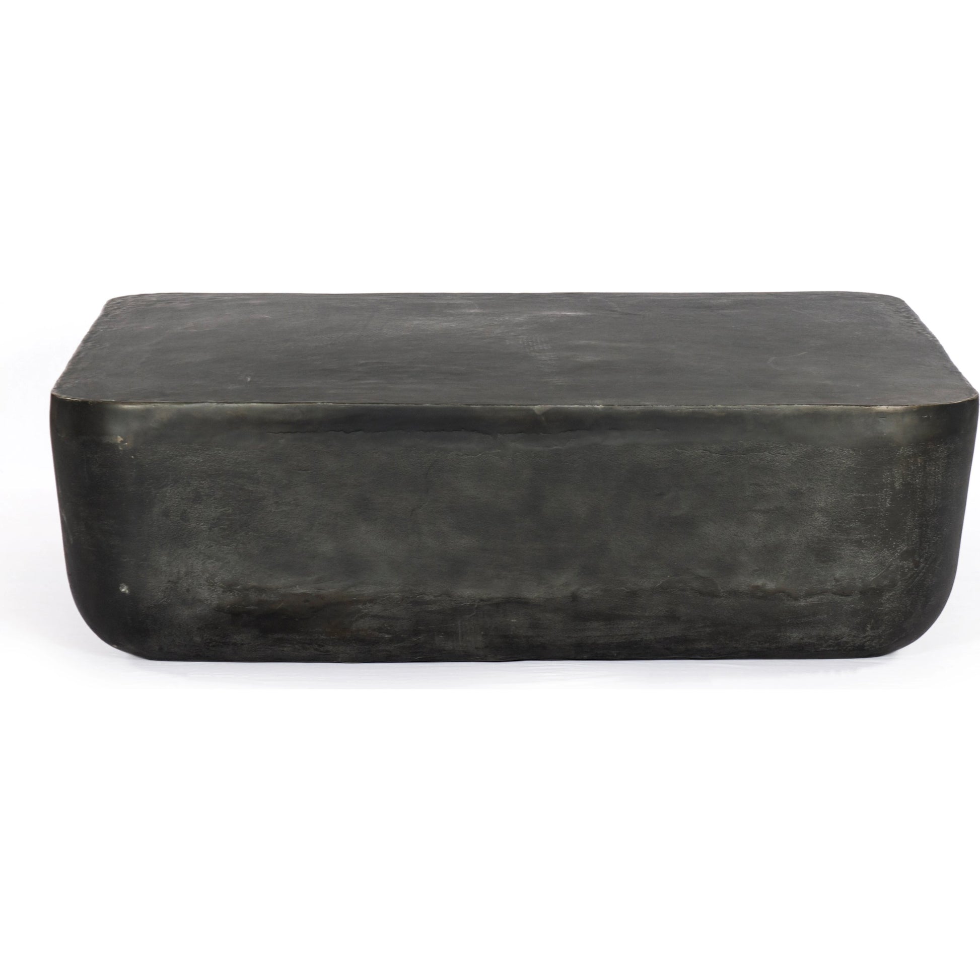 Basil Square Outdoor Coffee Table by Four Hands. Made from aluminum in a coastal style.