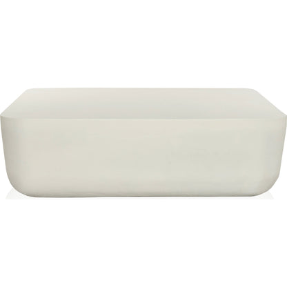 Basil Square Outdoor Coffee Table by Four Hands. Made from aluminum in a coastal style.