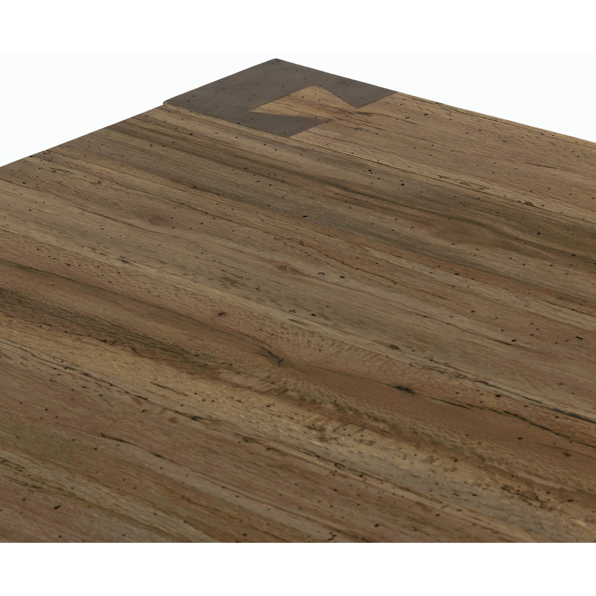 Abaso Coffee Table by Four Hands in ebony rustic wormwood oak. Made from thick oak veneer, engineered hardwood in a transitional style.