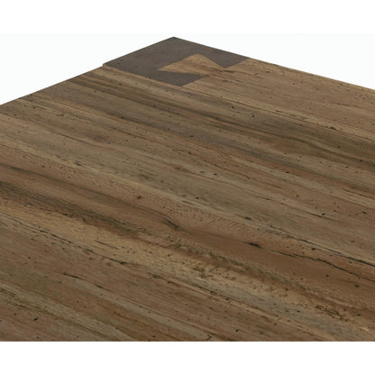 Abaso Coffee Table by Four Hands in ebony rustic wormwood oak. Made from thick oak veneer, engineered hardwood in a transitional style.