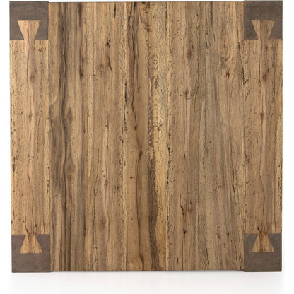 Abaso Coffee Table by Four Hands in ebony rustic wormwood oak. Made from thick oak veneer, engineered hardwood in a transitional style.