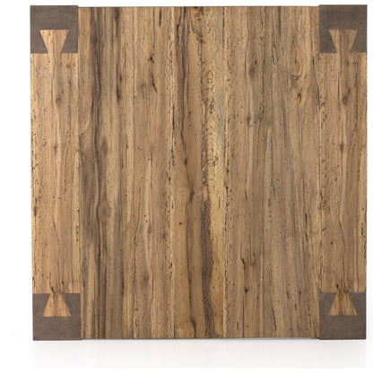 Abaso Coffee Table by Four Hands in ebony rustic wormwood oak. Made from thick oak veneer, engineered hardwood in a transitional style.