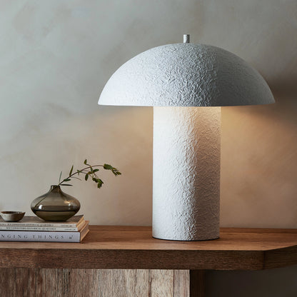 Santorini Table Lamp by Four Hands in matte white. Made from iron, thermoplastic in a modern style.