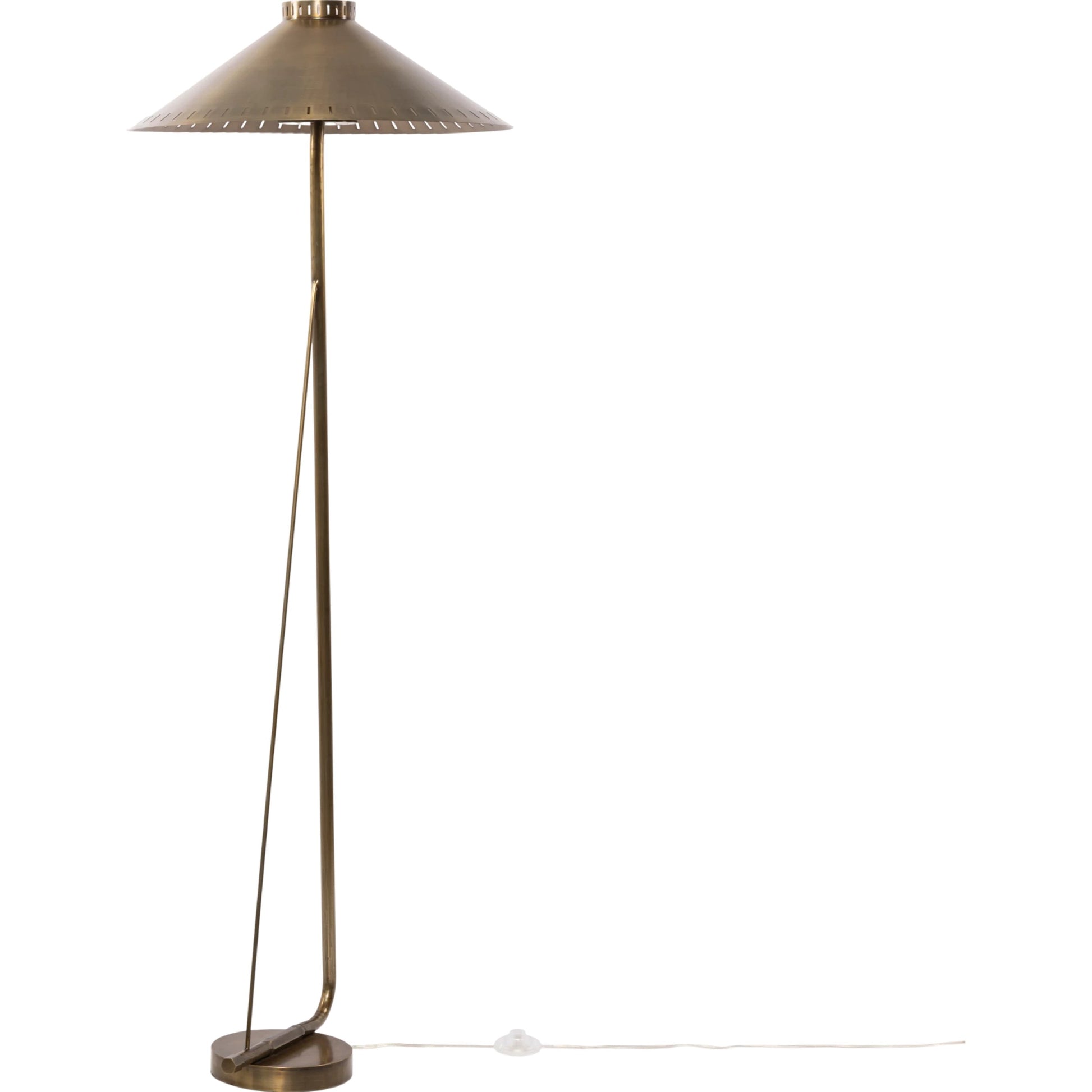 Egon Floor Lamp by Four Hands in antique brass. Made from solid mango, iron in a transitional style.