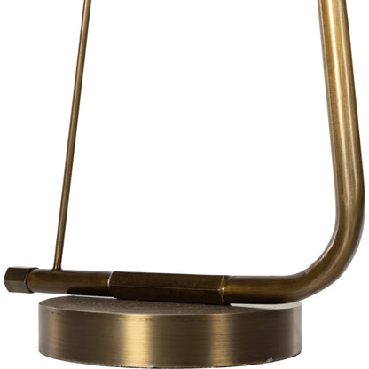Egon Floor Lamp by Four Hands in antique brass. Made from solid mango, iron in a transitional style.