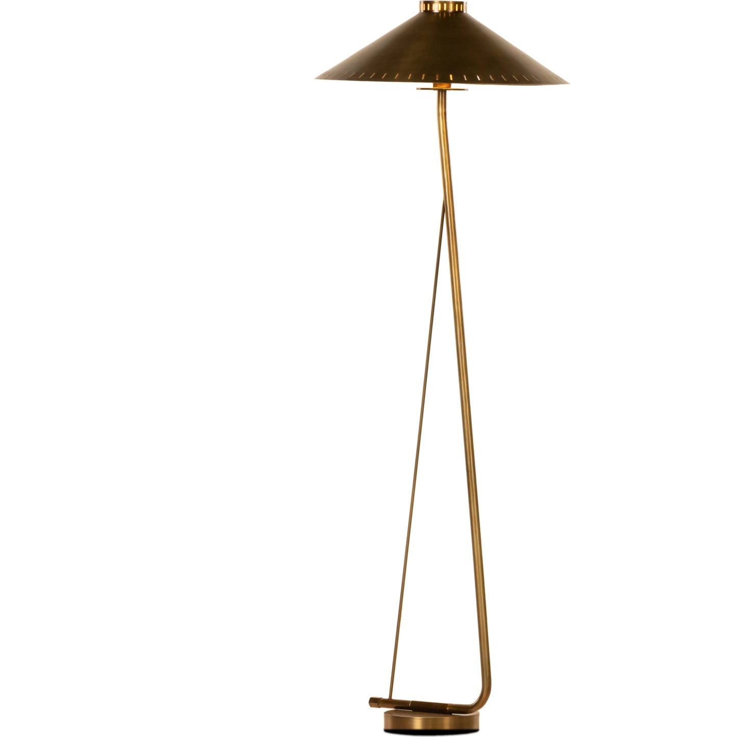 002 SI-2001242 | Additional Silo | Egon Floor Lamp by Four Hands in antique brass. Made from solid mango, iron in a transitional style.