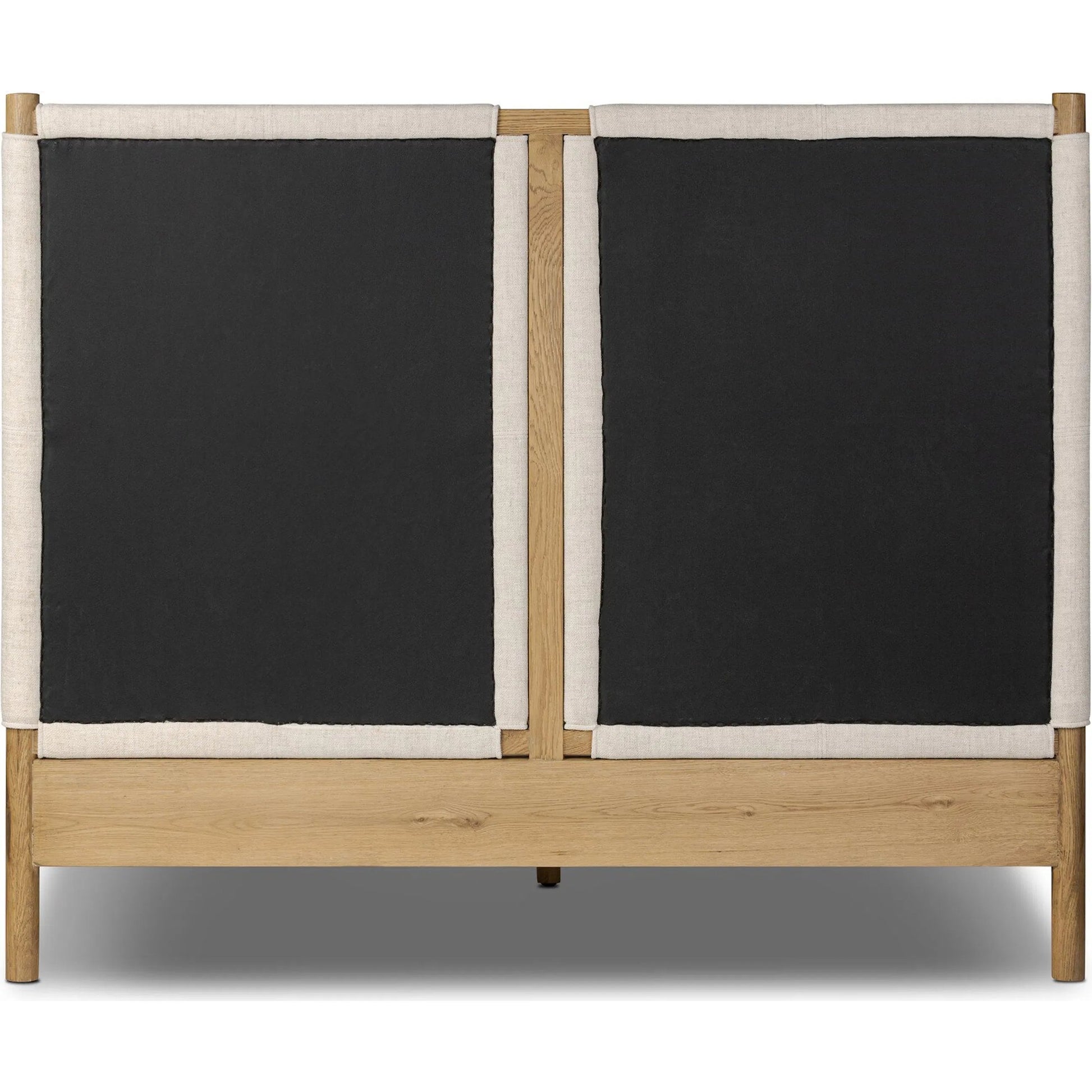 Salado Bed by Four Hands in antigo natural, worn oak. Made from 53% polyester, 30% acrylic, 17% flax/linen, solid oak in a transitional style.