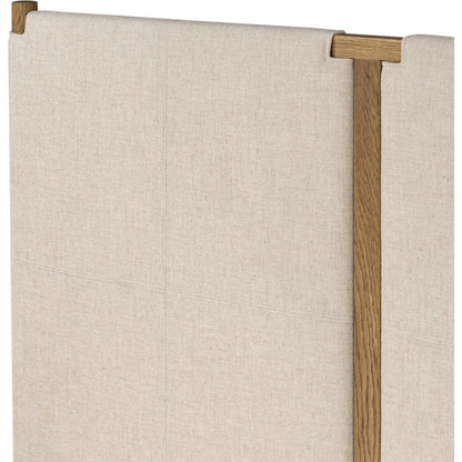 Salado Bed by Four Hands in antigo natural, worn oak. Made from 53% polyester, 30% acrylic, 17% flax/linen, solid oak in a transitional style.