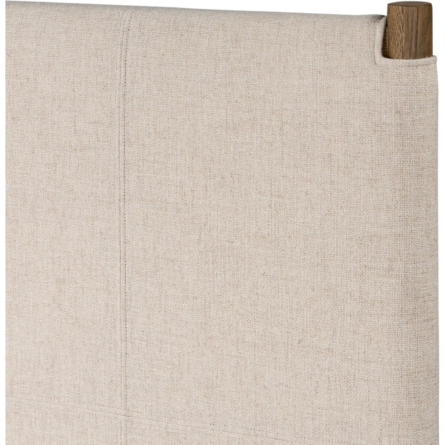 012 SI-2519302 | Closeup | Salado Bed by Four Hands in antigo natural, worn oak. Made from 53% polyester, 30% acrylic, 17% flax/linen, solid oak in a transitional style.