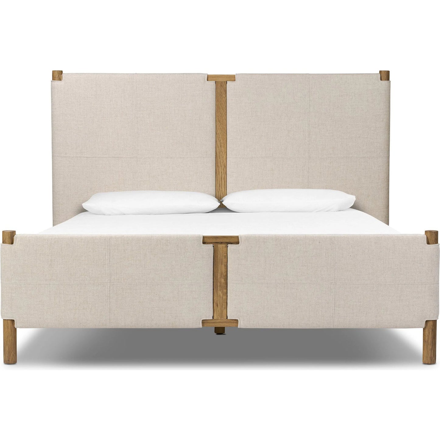 003 SI-2519302 | Additional Silo | Salado Bed by Four Hands in antigo natural, worn oak. Made from 53% polyester, 30% acrylic, 17% flax/linen, solid oak in a transitional style.