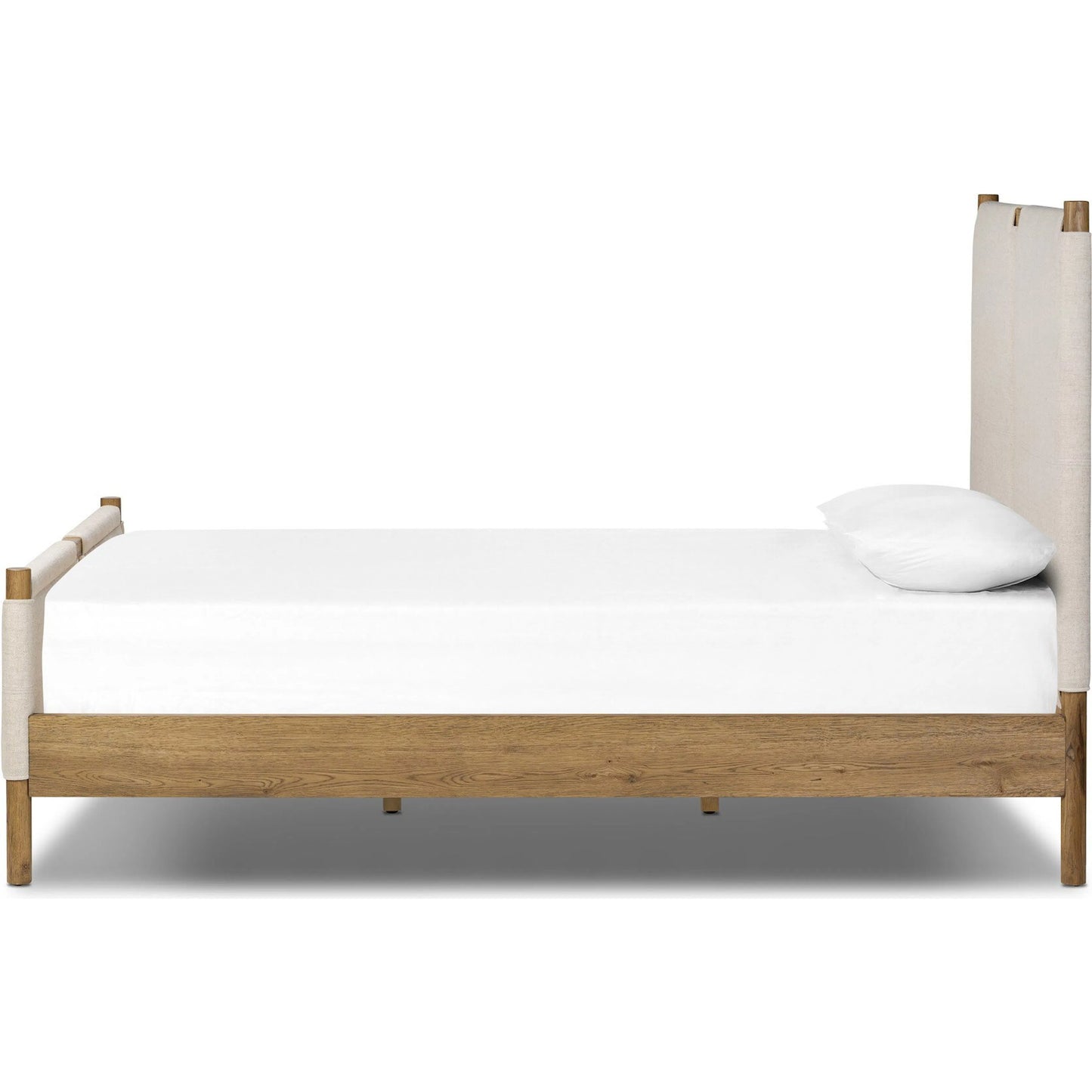 004 SI-2519302 | Additional Silo | Salado Bed by Four Hands in antigo natural, worn oak. Made from 53% polyester, 30% acrylic, 17% flax/linen, solid oak in a transitional style.