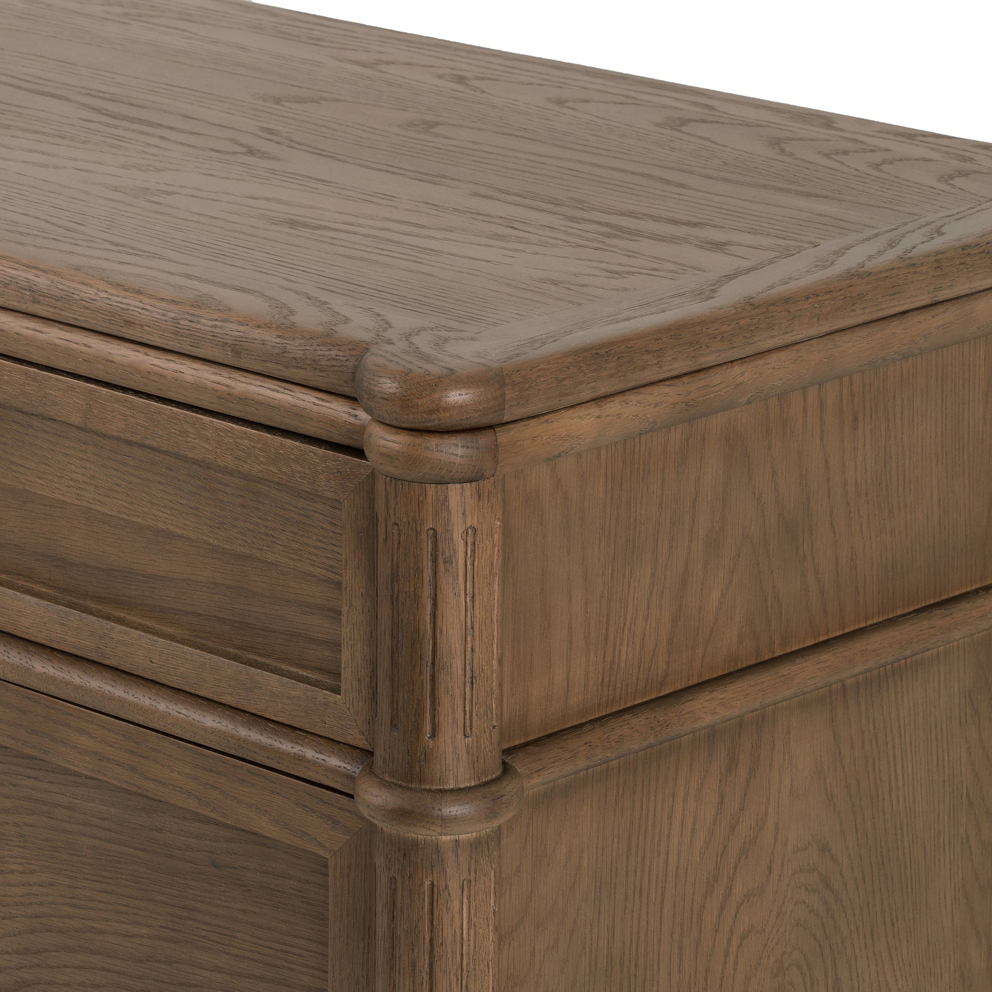 Toulouse 9 Drawer Dresser by Four Hands. Made from solid oak, oak veneer, zinc alloy in a modern style.