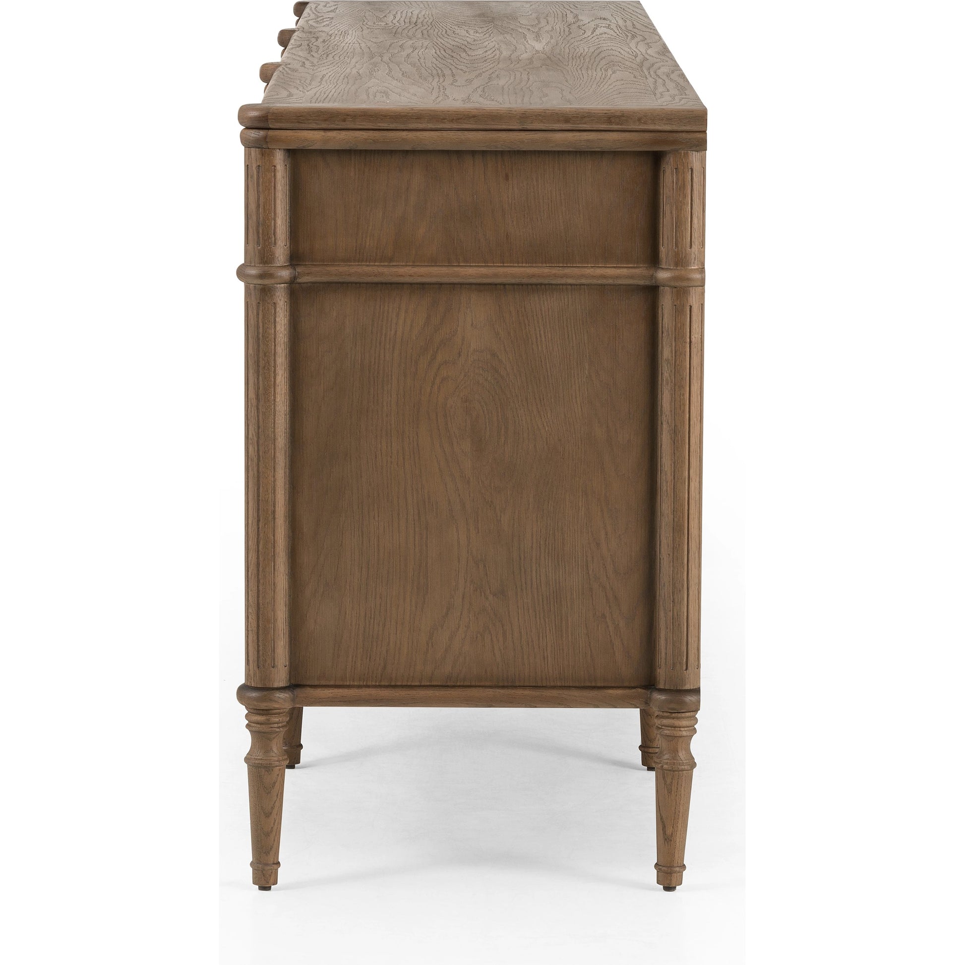 Toulouse 9 Drawer Dresser by Four Hands. Made from solid oak, oak veneer, zinc alloy in a modern style.