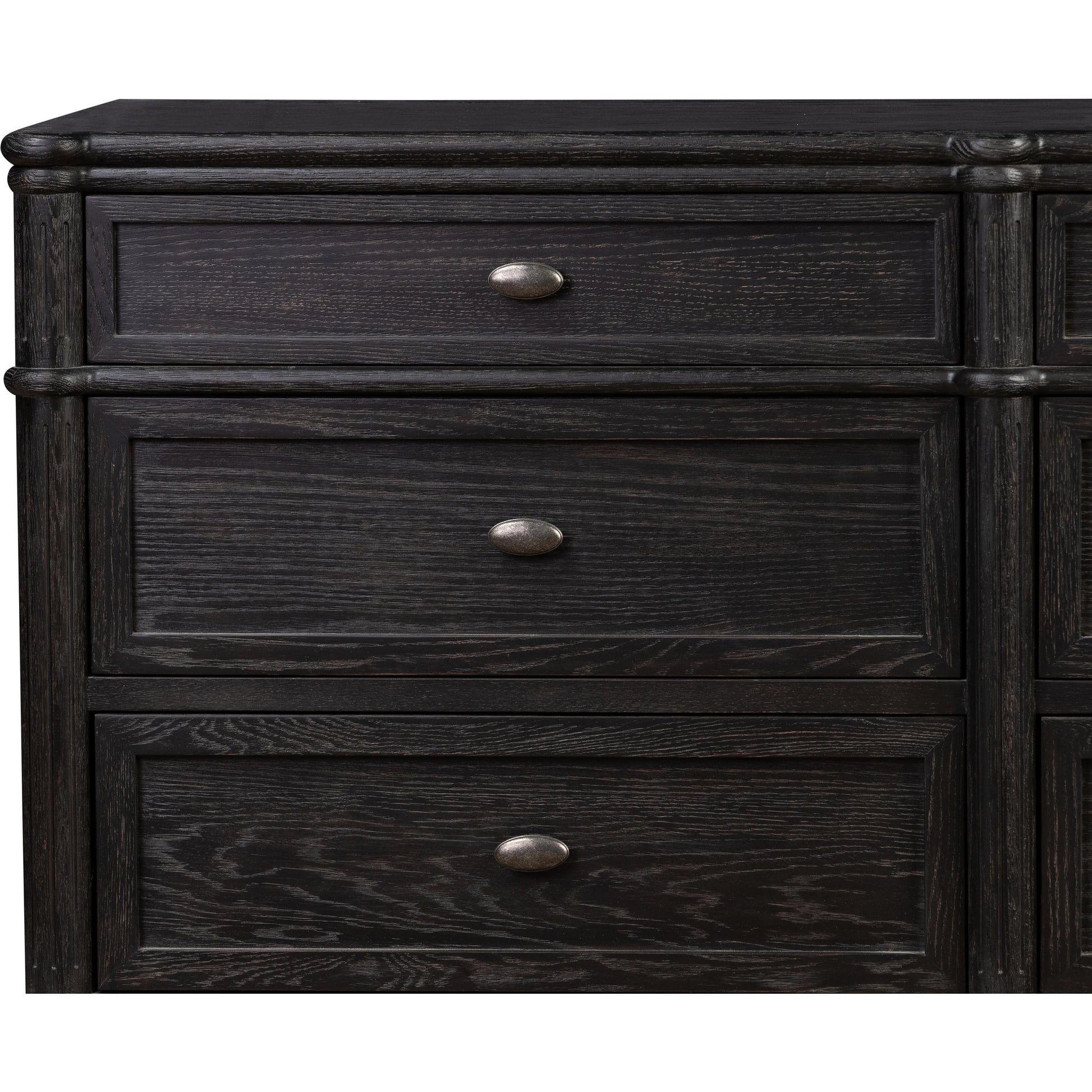 Toulouse 9 Drawer Dresser by Four Hands. Made from solid oak, oak veneer, zinc alloy in a modern style.