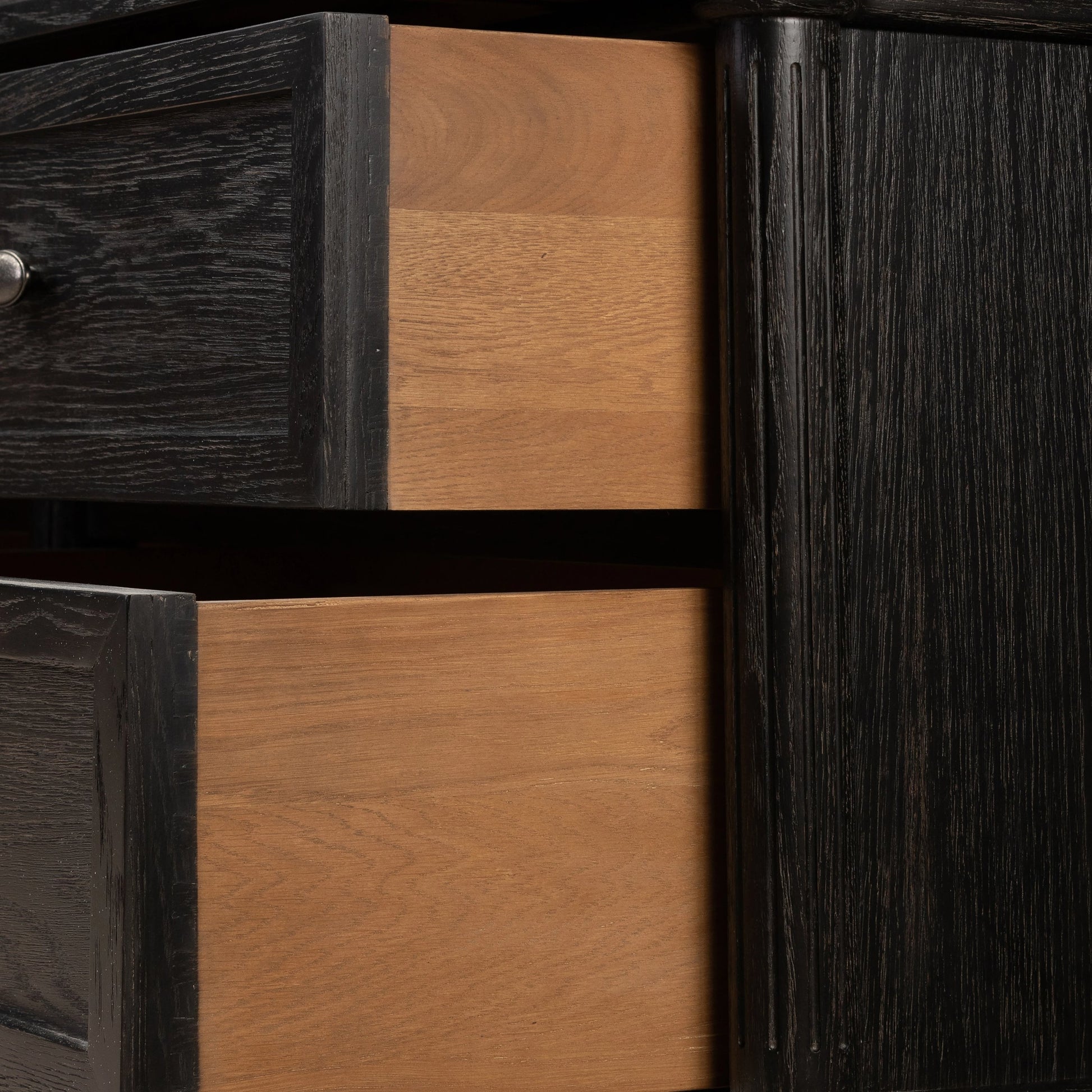 Toulouse 9 Drawer Dresser by Four Hands. Made from solid oak, oak veneer, zinc alloy in a modern style.