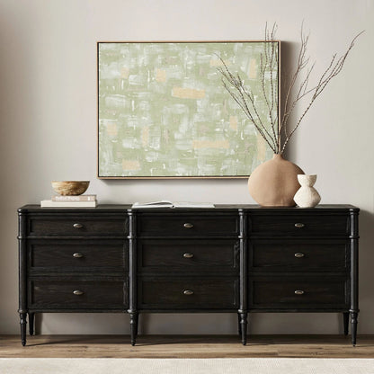Toulouse 9 Drawer Dresser by Four Hands. Made from solid oak, oak veneer, zinc alloy in a modern style.