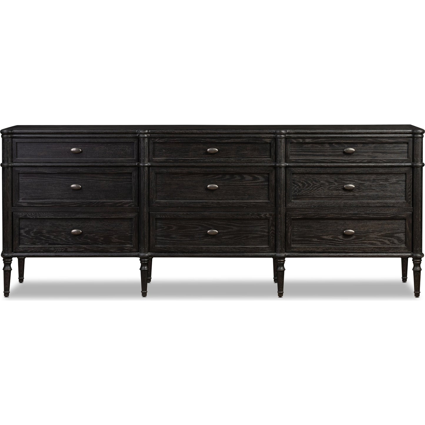 015 SI-2002049 | Additional Silo | Toulouse 9 Drawer Dresser by Four Hands. Made from solid oak, oak veneer, zinc alloy in a modern style.