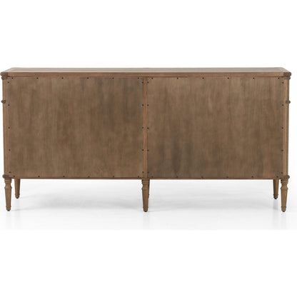 Toulouse 6 Drawer Dresser by Four Hands in toasted oak. Made from solid oak, oak veneer, zinc alloy in a modern style.