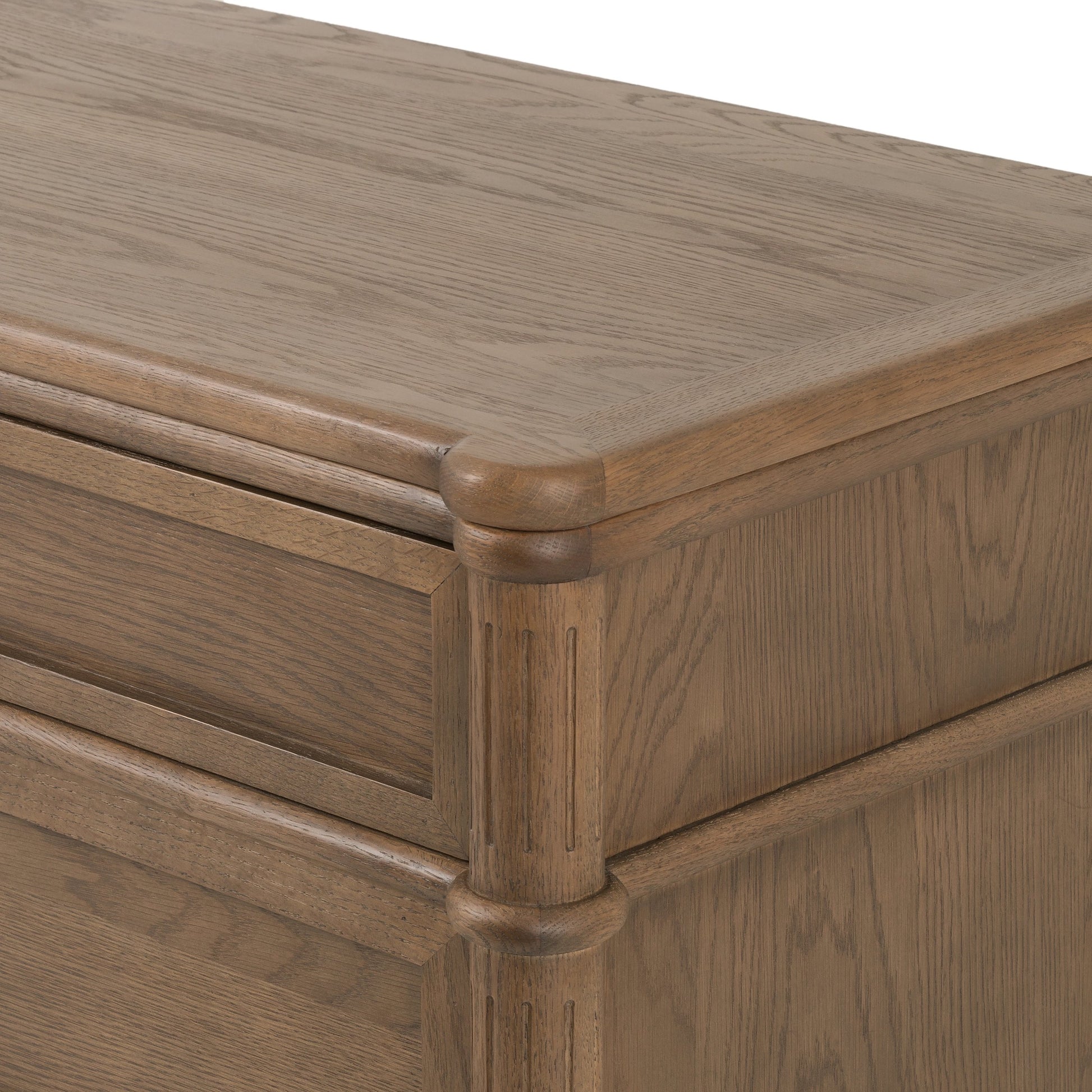 Toulouse 6 Drawer Dresser by Four Hands in toasted oak. Made from solid oak, oak veneer, zinc alloy in a modern style.