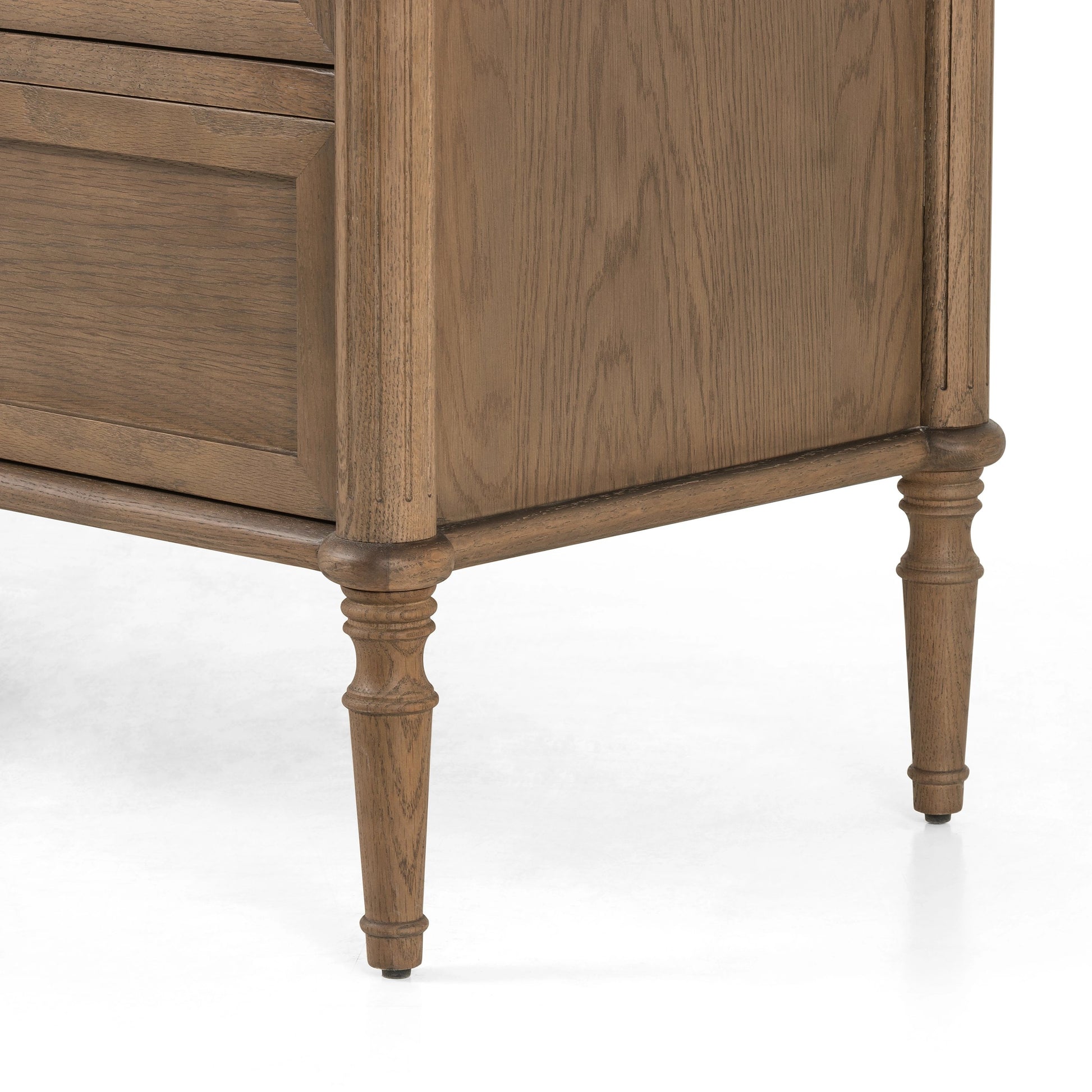 Toulouse 6 Drawer Dresser by Four Hands in toasted oak. Made from solid oak, oak veneer, zinc alloy in a modern style.